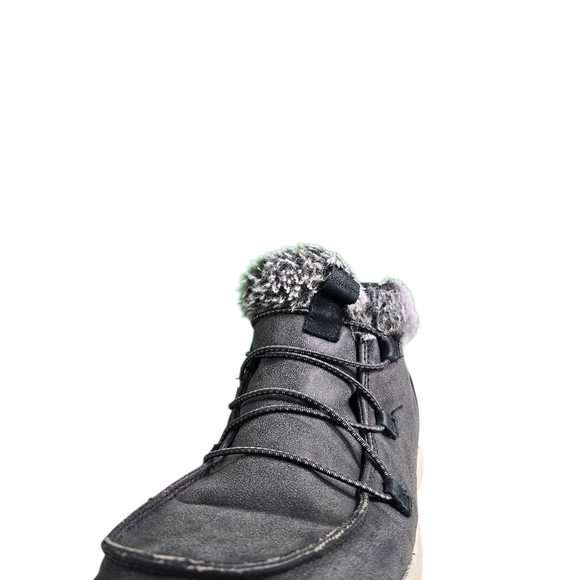 Hey Dude Charcoal Fur-Lined Winter Boots Size 10 - Picture 7 of 10